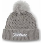 Titleist Cable Knit Pom Pom dámské Zimní golfová čepice Tmavě šedá – Hledejceny.cz
