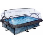 Exit Toys Frame s kartušovou filtrací a kopulí 220 x 150 cm Stone Grey – Zboží Mobilmania
