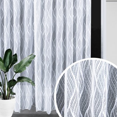 Ervi žakárová záclona bílá 7171, metráž – Zboží Mobilmania