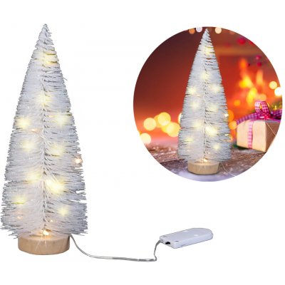 LEANToys Dekorativní svítící vánoční stromeček bílý