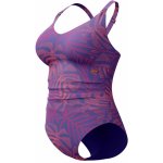 Speedo Shaping Printed V Neck 1 Piece violet blue – Zboží Dáma