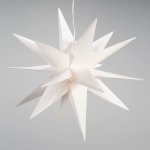 Nexos Vánoční dekorace hvězda s časovačem 10 LED 35 cm bílá – Hledejceny.cz