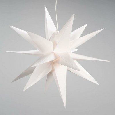 Nexos Vánoční dekorace hvězda s časovačem 10 LED 35 cm bílá – Hledejceny.cz