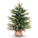 DecoLED Umělý vánoční stromek 60 cm smrček Penny s 2D a 3D jehličím v jutovém obalu