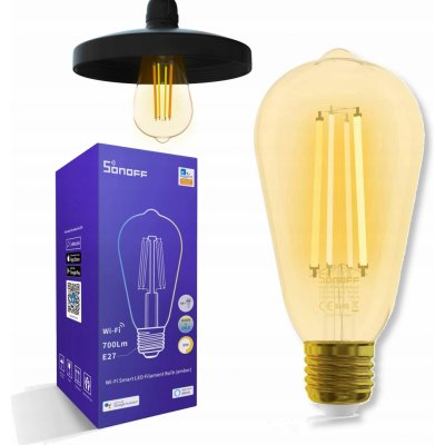 Sonoff B02-F-ST64 Wi-Fi stmívatelná bílá LED filament žárovka – Sleviste.cz
