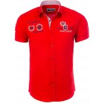 Carisma pánská košile krátký rukáv slim fit 9002 červená – Sleviste.cz
