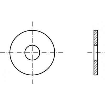 PROFISTYL DIN 9021 podložka po nýty velkoplošná nerez A2 Varianta: DIN 9021 podložka pod nýty nerez A2 (6,4x18x1,6mm) M6 – Sleviste.cz