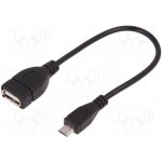 Qoltec 50404 OTG, USB 2.0, USB A zásuvka, USB B micro vidlice, 0,2m