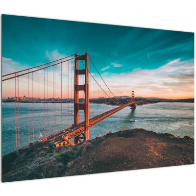 Obraz- Golden Gate, San Francisco, jednodílný 100x70 cm – Zboží Mobilmania