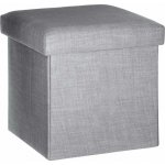 Atmosphera Skládácí, elegantní a praktický taburet s úložným prostorem, 38 × 38 × 38 cm, šedý – Sleviste.cz