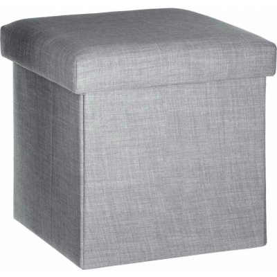 Atmosphera Skládácí, elegantní a praktický taburet s úložným prostorem, 38 × 38 × 38 cm, šedý – Sleviste.cz