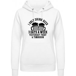 AWDis Hoodie mikina Pivo Piju Včera, dnes a Zítra Arktická bílá