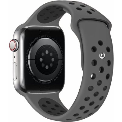 Eternico Sporty pro Apple Watch 38mm / 40mm / 41mm Deep Black and Gray AET-AWSP-BlGr-38 – Zboží Živě