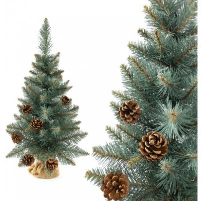 TRENDIE Vánoční stromek Smrk stříbrný se šiškou 55 cm – Sleviste.cz