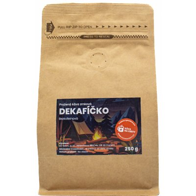 Káva na cesty Dekafíčko zrnková 250 g – Hledejceny.cz