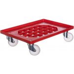PK Group Vozík pod přepravky mřížka 2 otočná + 2 pevná PA kolečka 100 Barvy: Červená – Zboží Mobilmania