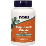 NOW Foods Magnézium citrát 200 mg 100 tablet – Hledejceny.cz