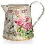 HOME DECOR Konvička plechová HOME SWEET 16,5 x 12 x 12 cm – Zboží Dáma