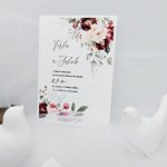 Svatební oznámení Burgundy růže 1 – Hledejceny.cz