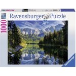 Ravensburger Jezero Eibsee s pohořím Wetterstein a horou Zugspitze v pozadí 1000 dílků – Hledejceny.cz