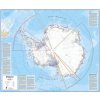 Nástěnné mapy Antarktida politická nástěnná mapa 100x120 cm - lamino