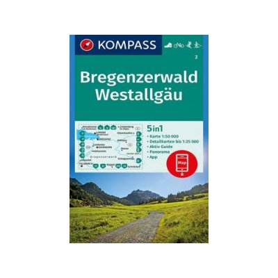 Bregenzerwald Westallgäu 1:50 000 - KOMPASS-Karten GmbH – Hledejceny.cz