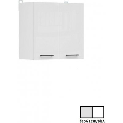 Junona Line Tafla skříňka G2D/60/57, bílá/světle šedý lesk – Zboží Dáma