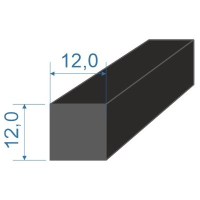 0539012 Pryžový profil 12x12mm NBR 60°Sh čtvercový – Zboží Dáma