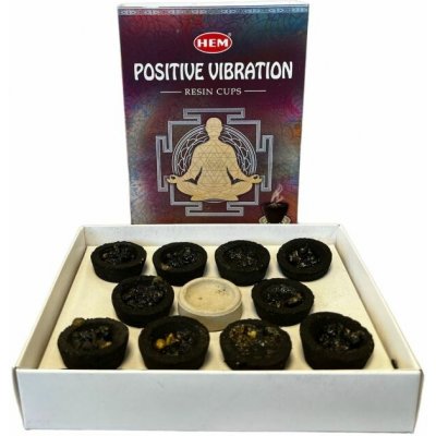 Hem Vonná pryskyřice pro vykuřování Positive Vibration pohárky 12 ks – Hledejceny.cz