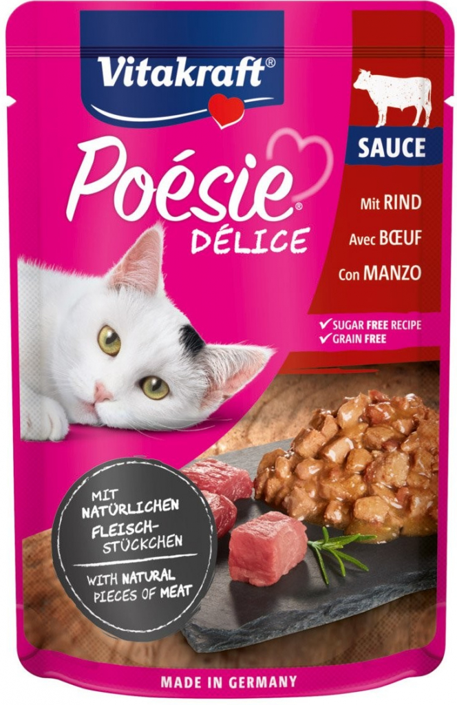 Vitakraft Poésie DéliSauce a hovězí maso 23 x 85 g