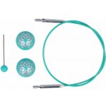 Výměnné lanko KnitPro Swivel 360° The Mindful Collection 150 cm tyrkysová – Zboží Dáma