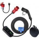 Immax NSE001 11kW 3fázová max. 16A IEC 62196 Typ 2 CEE na Schuko 1 fáze 5m kabel černá NSE001 | Zboží Auto