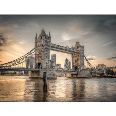 Slavný Tower Bridge přes řeku Temži, Londýn, Velká Británie 1 deska 80x60