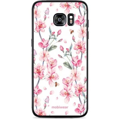 Pouzdro Mobiwear Glossy Samsung Galaxy S7 Edge - G033G - Růžové květy – Zbozi.Blesk.cz