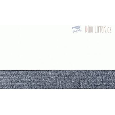 Pruženka s lurexem šíře 40 mm, tmavě modrá/stříbrná – Zboží Mobilmania