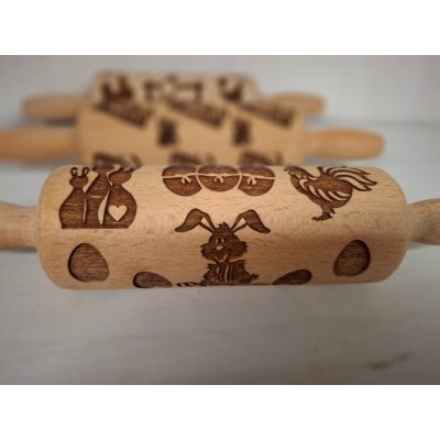 Dřevotéka - Dřevěný gravírovaný váleček srdíčka - Velikonoce zvířátka – Zbozi.Blesk.cz