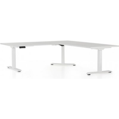 Rauman OfficeTech Angle 180 + 120 cm bílá podnož / světle šedý