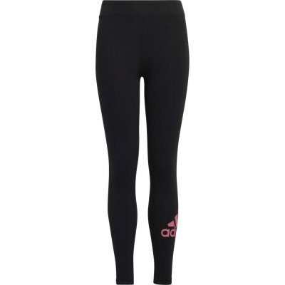 adidas Essentials Big Logo Leggings Dívčí legíny Černá Růžová – Sleviste.cz