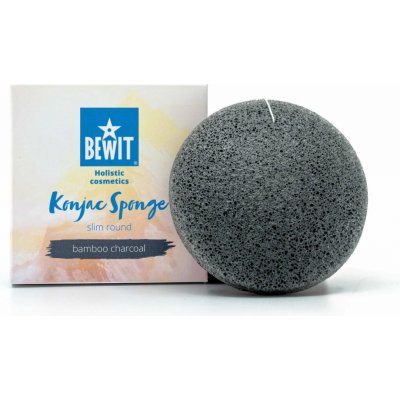 Bewit konjaková houbička Body Sponge bambusové Uhlí – Zboží Dáma