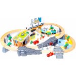 Aga4Kids Dřevěná vláčkodráha 95 dílů na baterie – Zboží Dáma