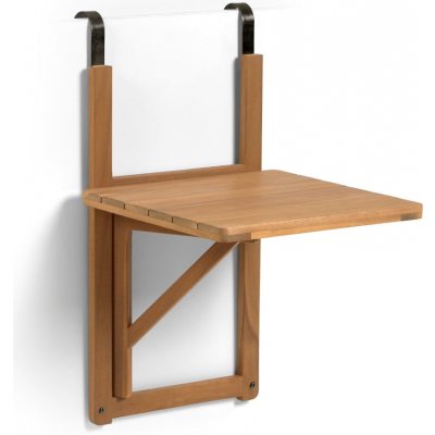 Kave Home Amarilis Nástěnný skládací balkonový stolek z akáciového dřeva přírodní – Zboží Mobilmania