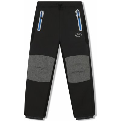 Kugo HK5068 chlapecké softshellové kalhoty zateplené modré zipy černá – Zboží Mobilmania