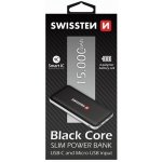 Swissten BLACK CORE SLIM POWER BANK 15000 mAh USB-C INPUT – Zboží Živě