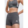 Dámské šortky adidas Tréninkové šortky Performance hladké medium waist HR8895 šedá