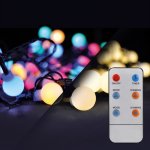 Solight LED 2v1 venkovní vánoční řetěz koule dálkový ovladač 200LED RGB+bílá – Hledejceny.cz