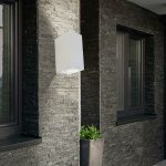 V-TAC Nástěnné led svítidlo GU10, Bílé, IP44, Hranaté – Hledejceny.cz