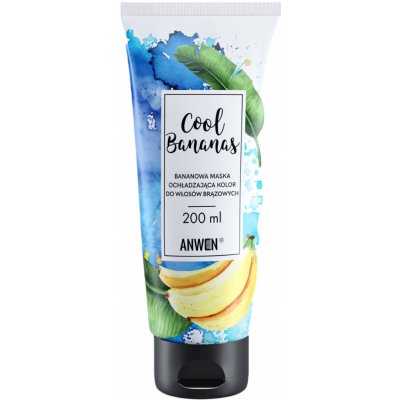 Anwen Cool Bananas banánová maska pro zvýraznění chladných tónů hnědých vlasů 200 ml