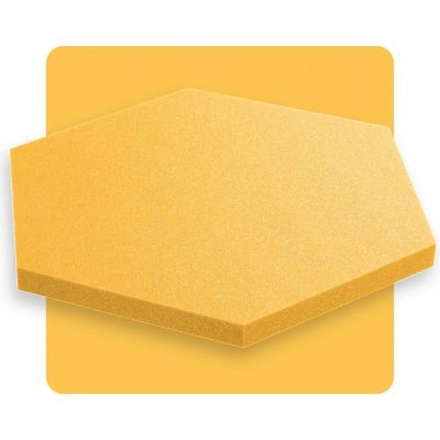 Akustický panel šestiúhelník žlutý banýnový 50x50 cm tloušťka 3cm hexagon – Hledejceny.cz