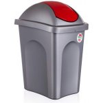 STEFANPLAST Koš odpadkový výklopný 30 l MULTIPAT červený – Zboží Dáma