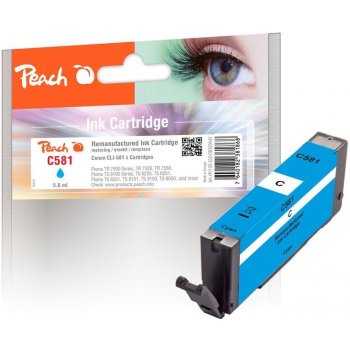 Peach Canon CLI-581, 5,6ml, kompatibilní - modrá